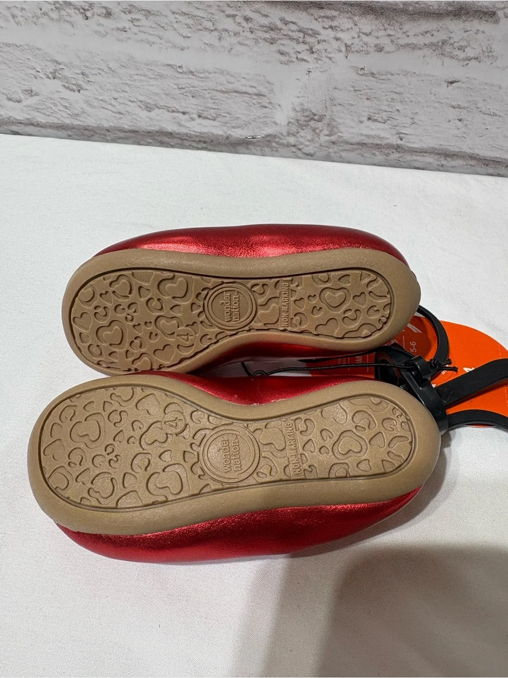 wonder nation Red Mary Jane Ballet Flats for Girls